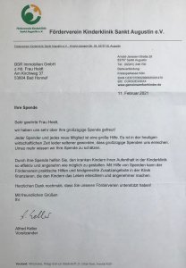 Kinderklinik Sankt Augustin Spende