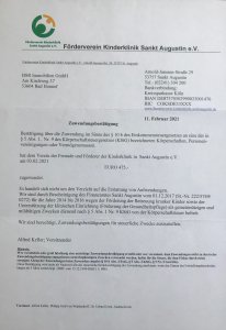 Zuwendungsbestätigung